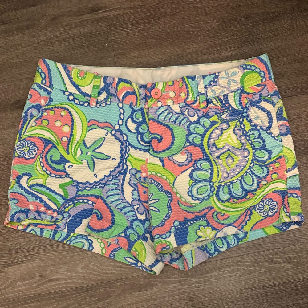 Lilly Pulitzer Callahan Shorts Pastel Paisley size 14, 5” inseam